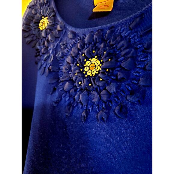 Ruby Rd size small royal blue blouse - Picture 2 of 4